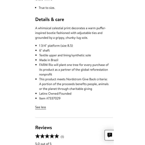 NEW Farm Rio Lug Sole Puffer Bootie Platform Floral Winter Moon Boots Womens 8 - Picture 10 of 10